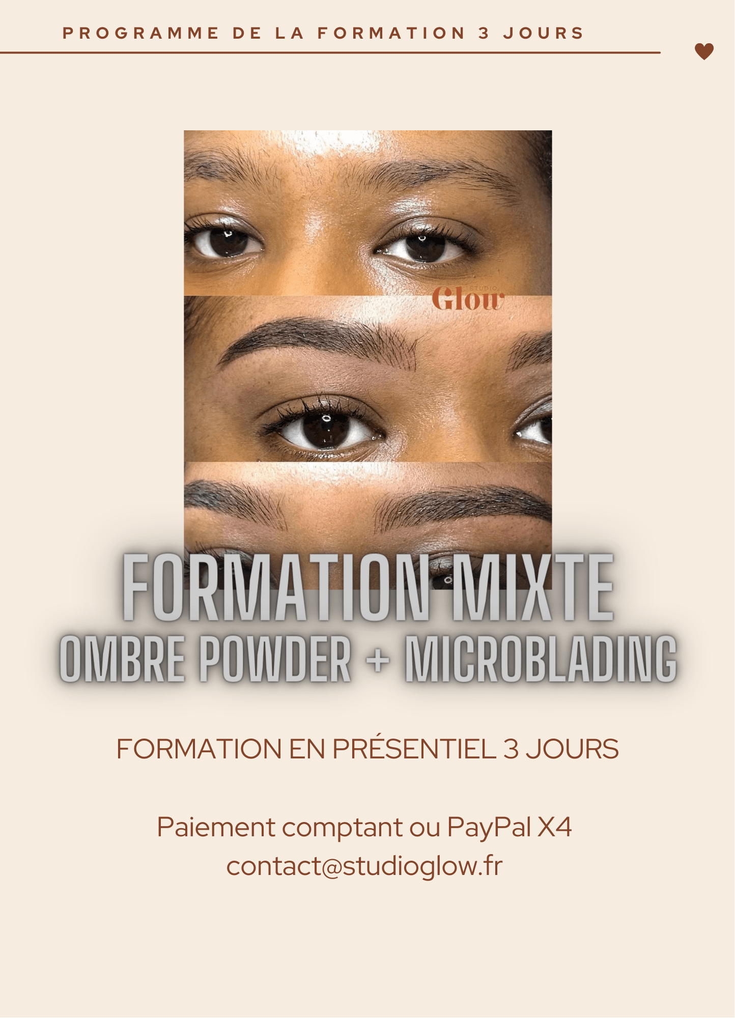 Formation Mixte : Ombre Powder + Microblading - 3 jours - Studio Glow