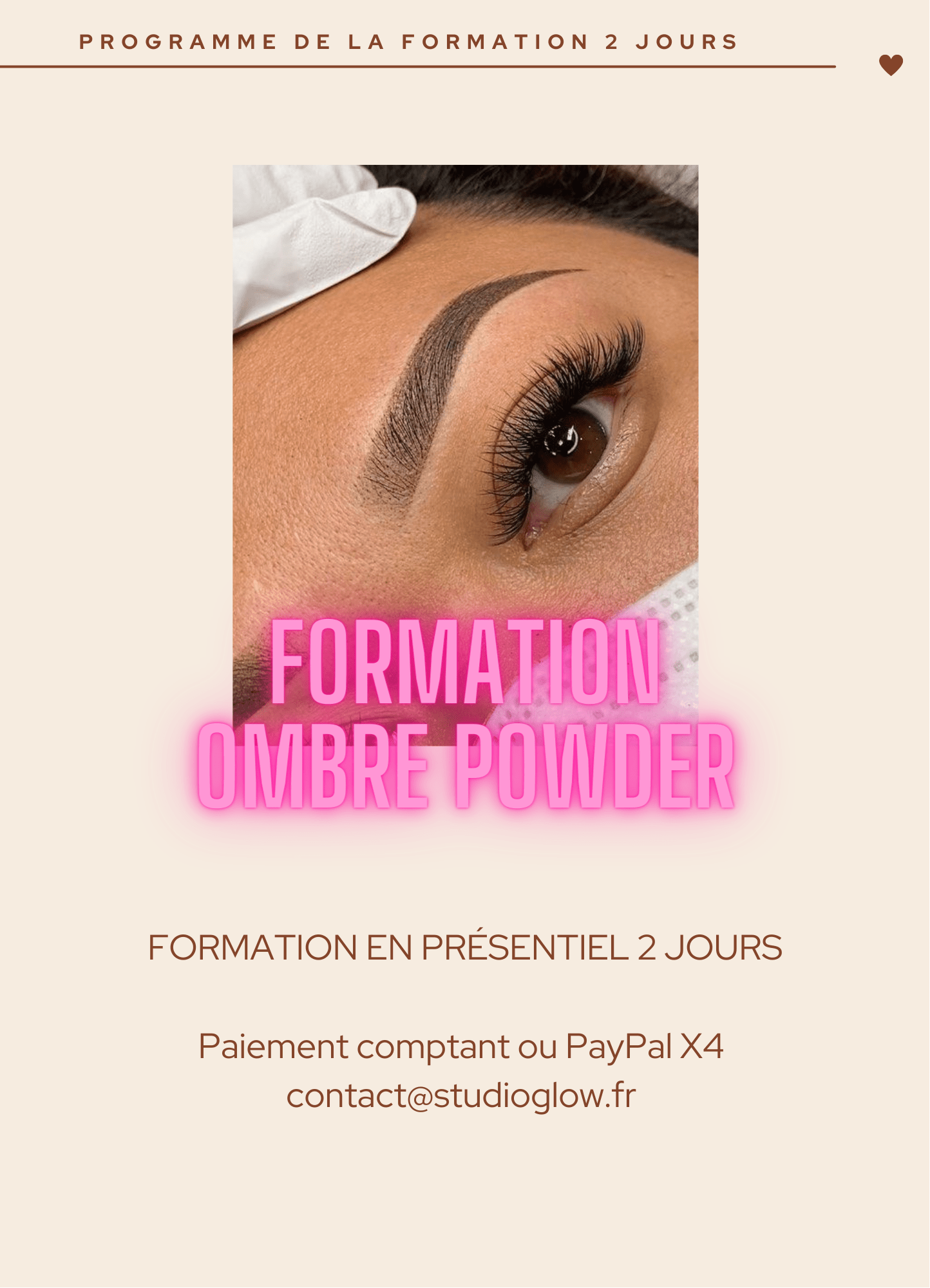 Formation Ombre powder - 2 jours - Studio Glow