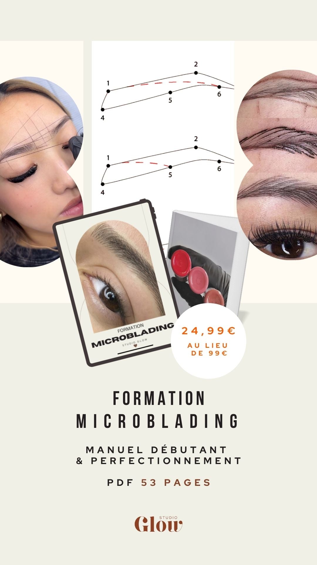 Manuel PDF - MICROBLADING 53 pages - Studio Glow