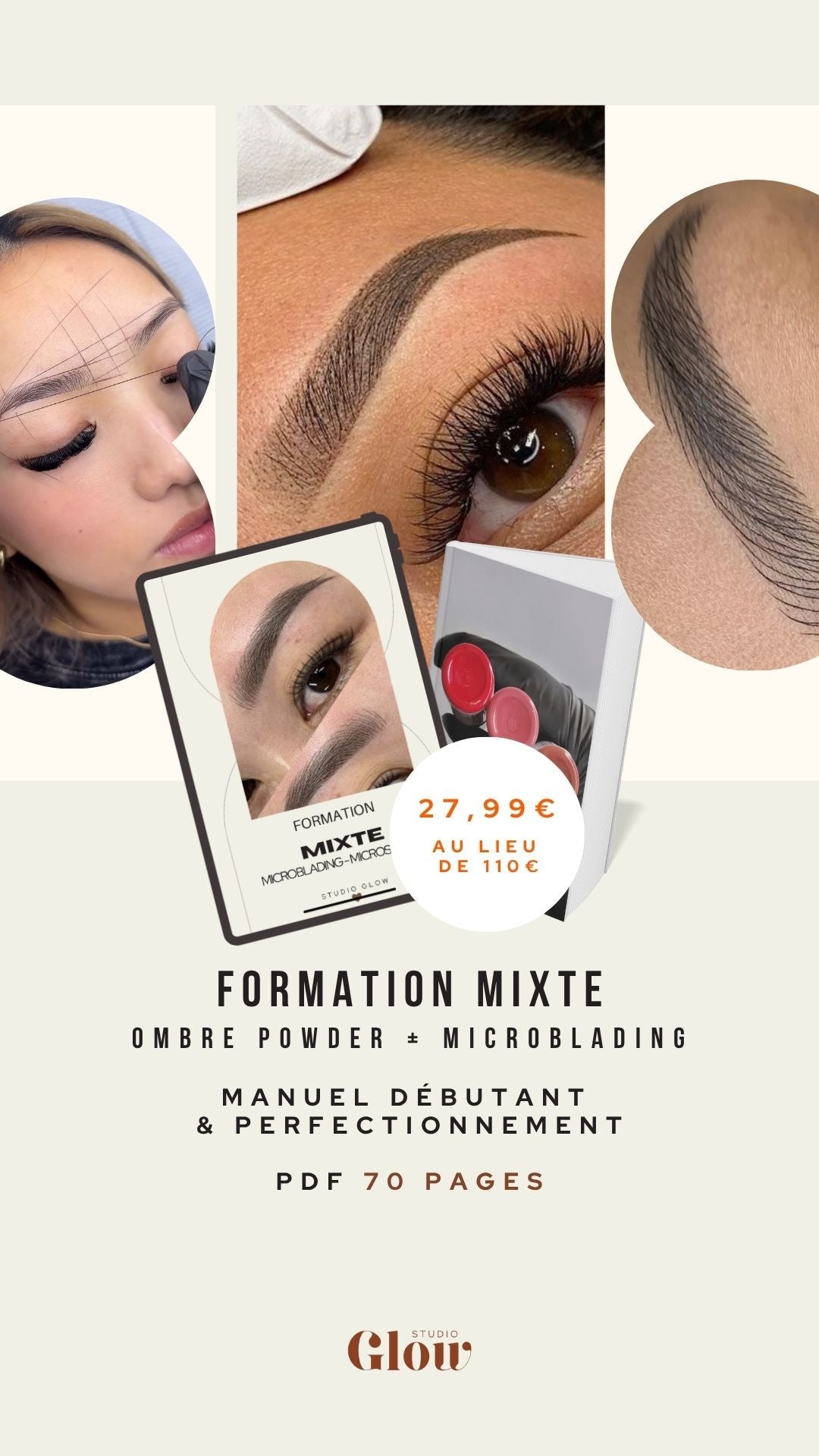 Manuel PDF - MIXTE Ombre Powder + Microblading 70 pages - Studio Glow
